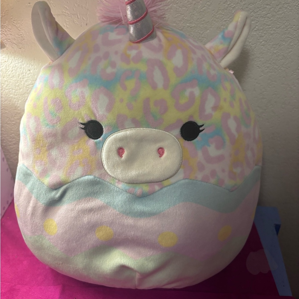 Kelly toy Easter Colorful Unicorn Squishmallow plush